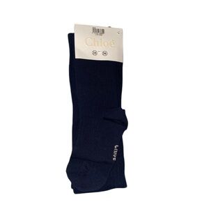 Chloe tights navy blue 89 % cotton 18% poly 2% elastane